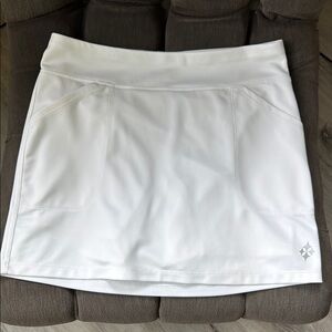 Jo Fit White Golf Skort with Logo-M